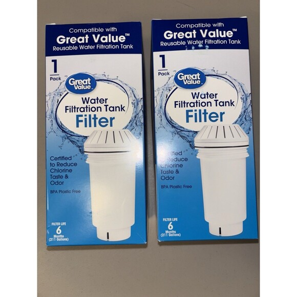 Great Value Water Filtration Tank Filter 2 Boxes 1 Year Supply BPA FREE - Picture 4 of 4